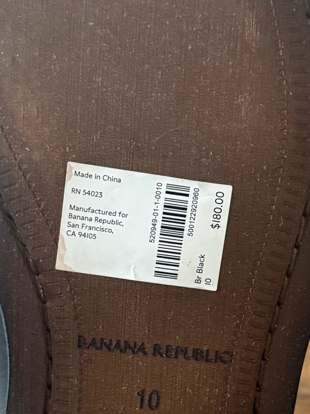 NEW Banana Republic Black Leather Chelsea Boots Men 10 - Picture 8 of 8